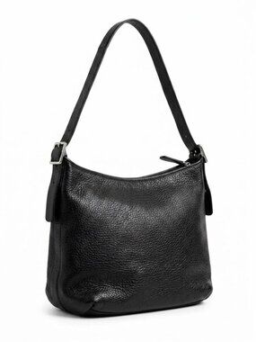 Coach Legacy pebbled leather shoulder bag black women's